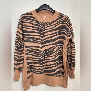 AERIE ZEBRA PRINT OVERSIZED SWEATER